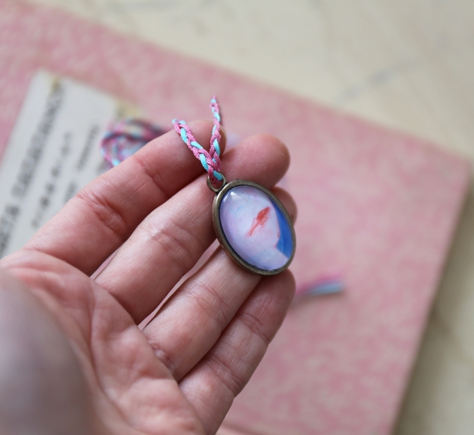 Miniature portrait necklace